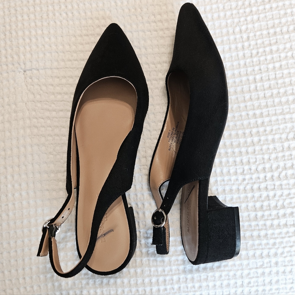 Banana Republic Black Slingback Heels